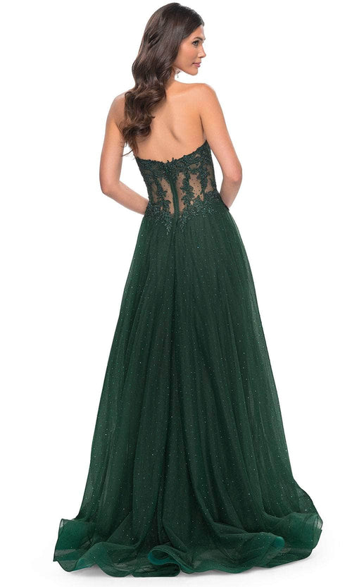 La Femme 32313 Rhinestone Tulle Prom Dress