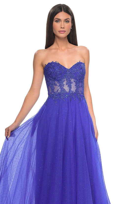 La Femme 32313 Rhinestone Tulle Prom Dress