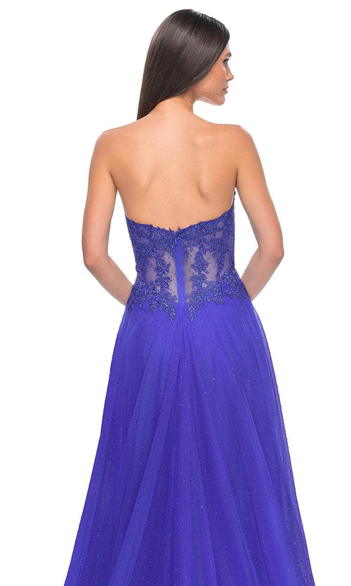 La Femme 32313 Rhinestone Tulle Prom Dress