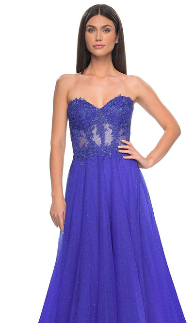 La Femme 32313 Rhinestone Tulle Prom Dress