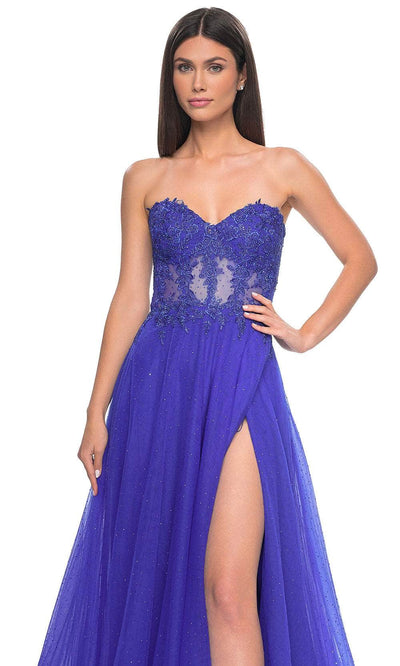 La Femme 32313 Rhinestone Tulle Prom Dress