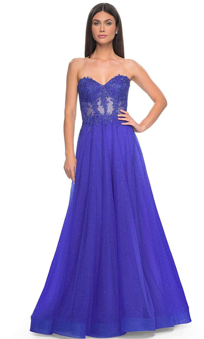 La Femme 32313 Rhinestone Tulle Prom Dress