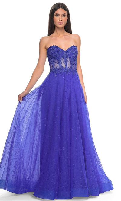 La Femme 32313 Rhinestone Tulle Prom Dress