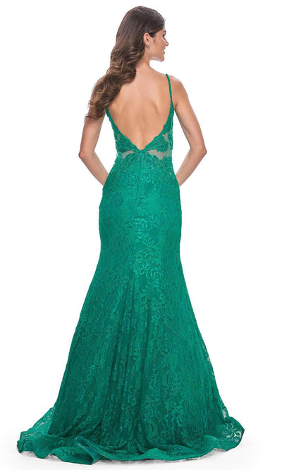 La Femme 32315 V-Neck Lace Mermaid Prom Gown