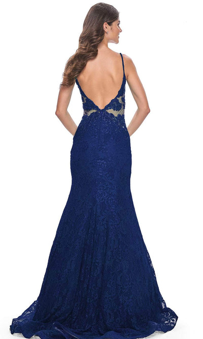 La Femme 32315 V-Neck Lace Mermaid Prom Gown