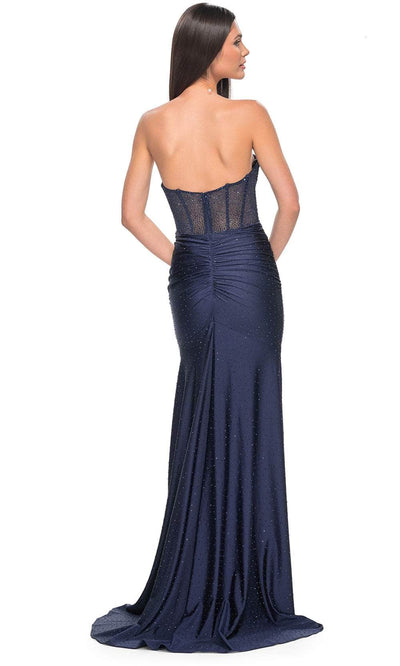 La Femme 32316 Rhinestone Ornate Strapless Prom Gown