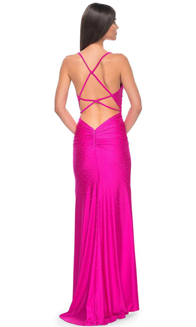 La Femme 32317 Sleeveless Open Tie Back Prom Gown
