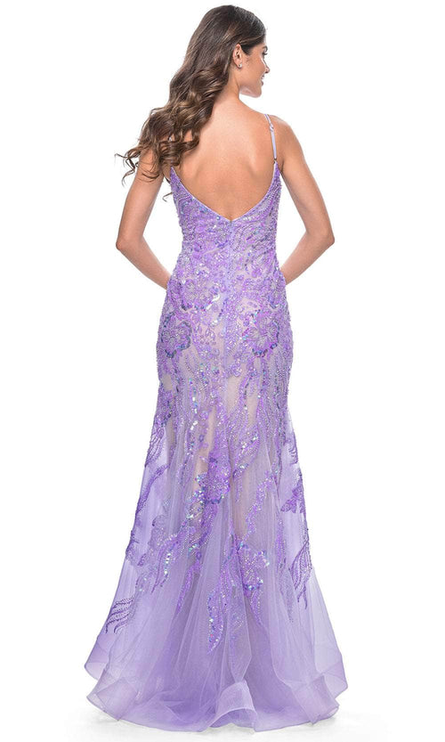 La Femme 32333 Sleeveless Beaded Mermaid Prom Dress