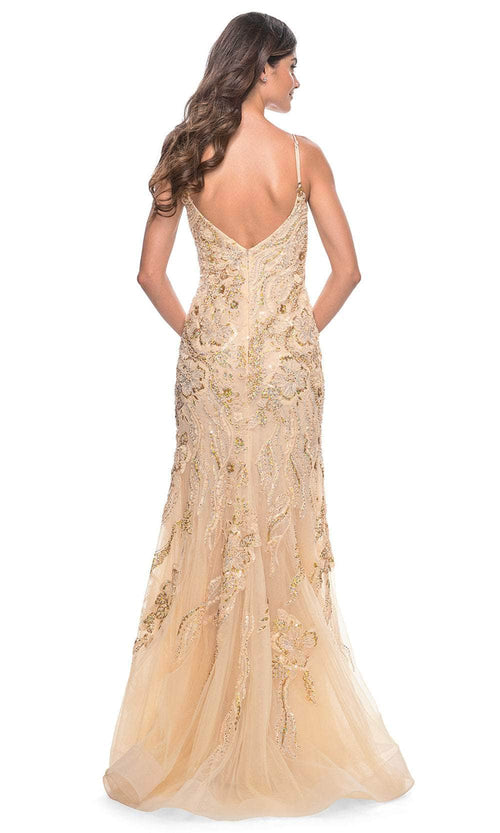 La Femme 32333 Sleeveless Beaded Mermaid Prom Dress