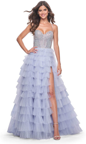 La Femme 32335 Sweetheart Neck Rhinestone Embellished Ballgown