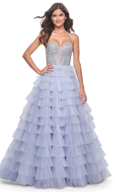 La Femme 32335 Sweetheart Neck Rhinestone Embellished Ballgown