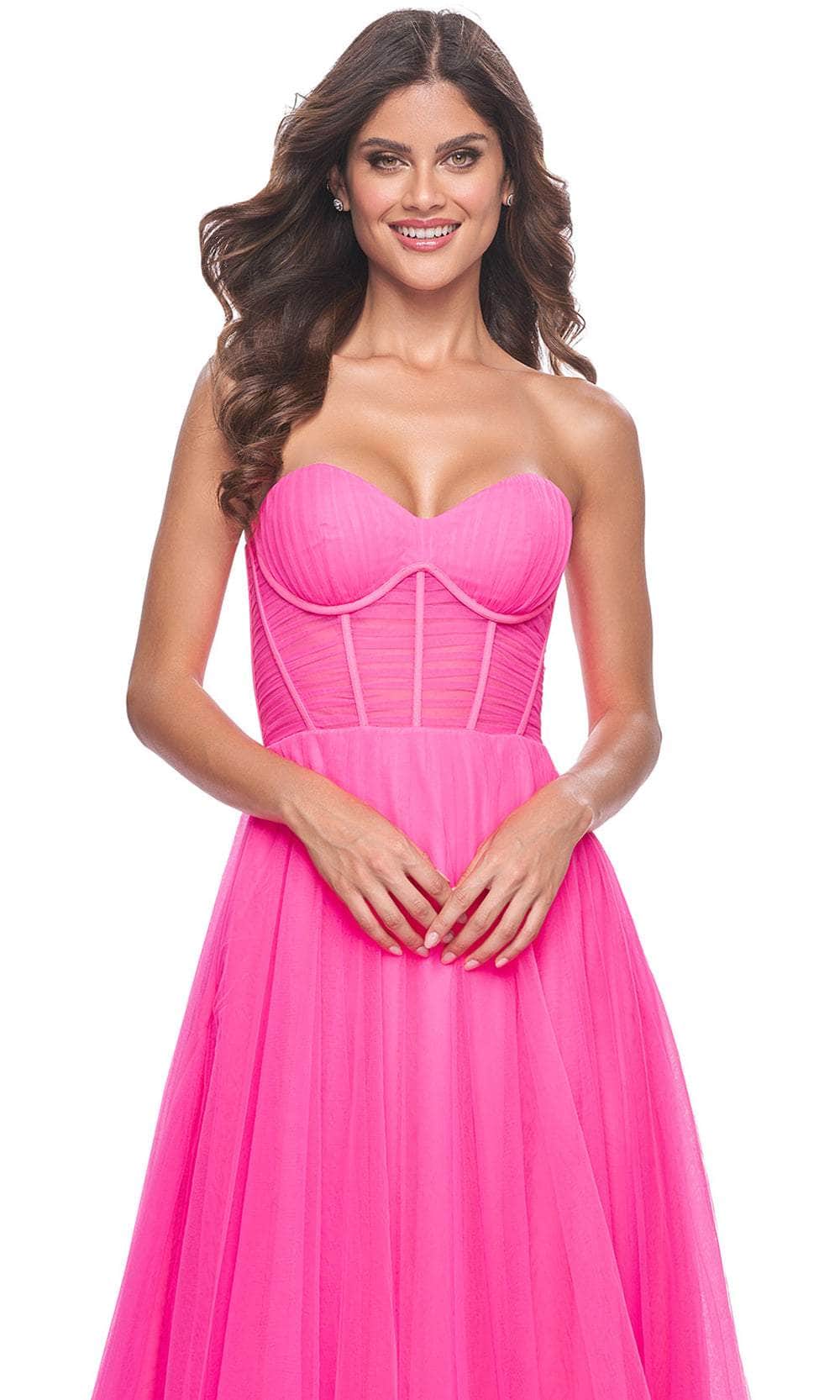 La Femme 32341 Sweetheart Neck Exposed Boned Prom Gown