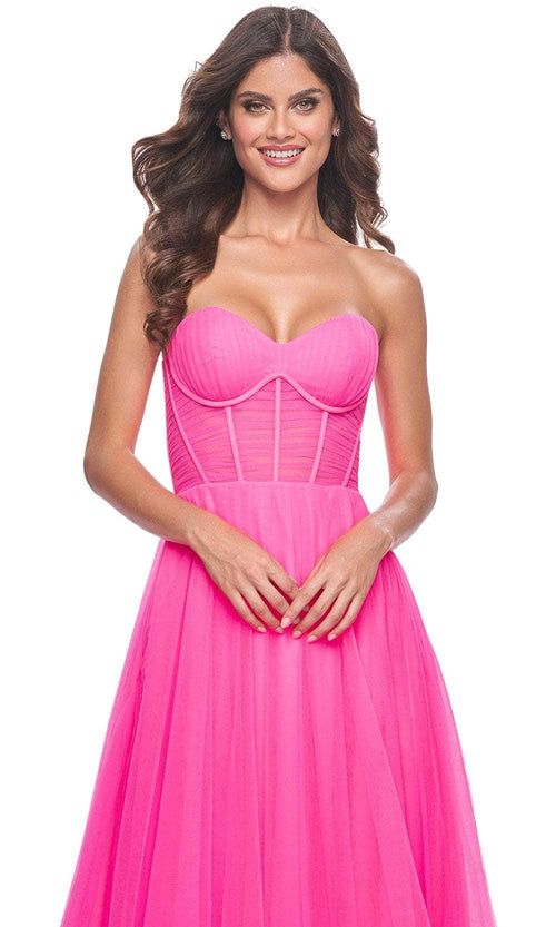 La Femme 32341 Sweetheart Neck Exposed Boned Prom Gown
