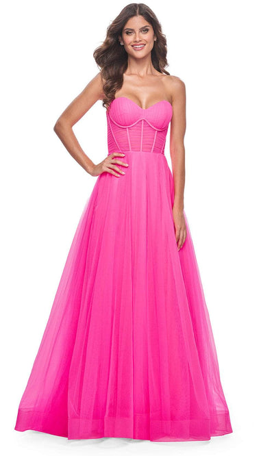 La Femme 32341 Sweetheart Neck Exposed Boned Prom Gown