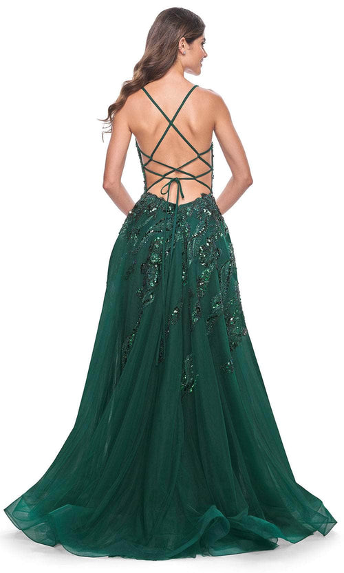 La Femme 32346 Beaded V-Neck Prom Gown