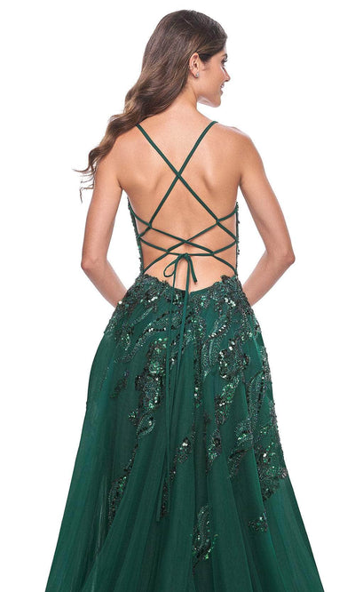 La Femme 32346 Beaded V-Neck Prom Gown