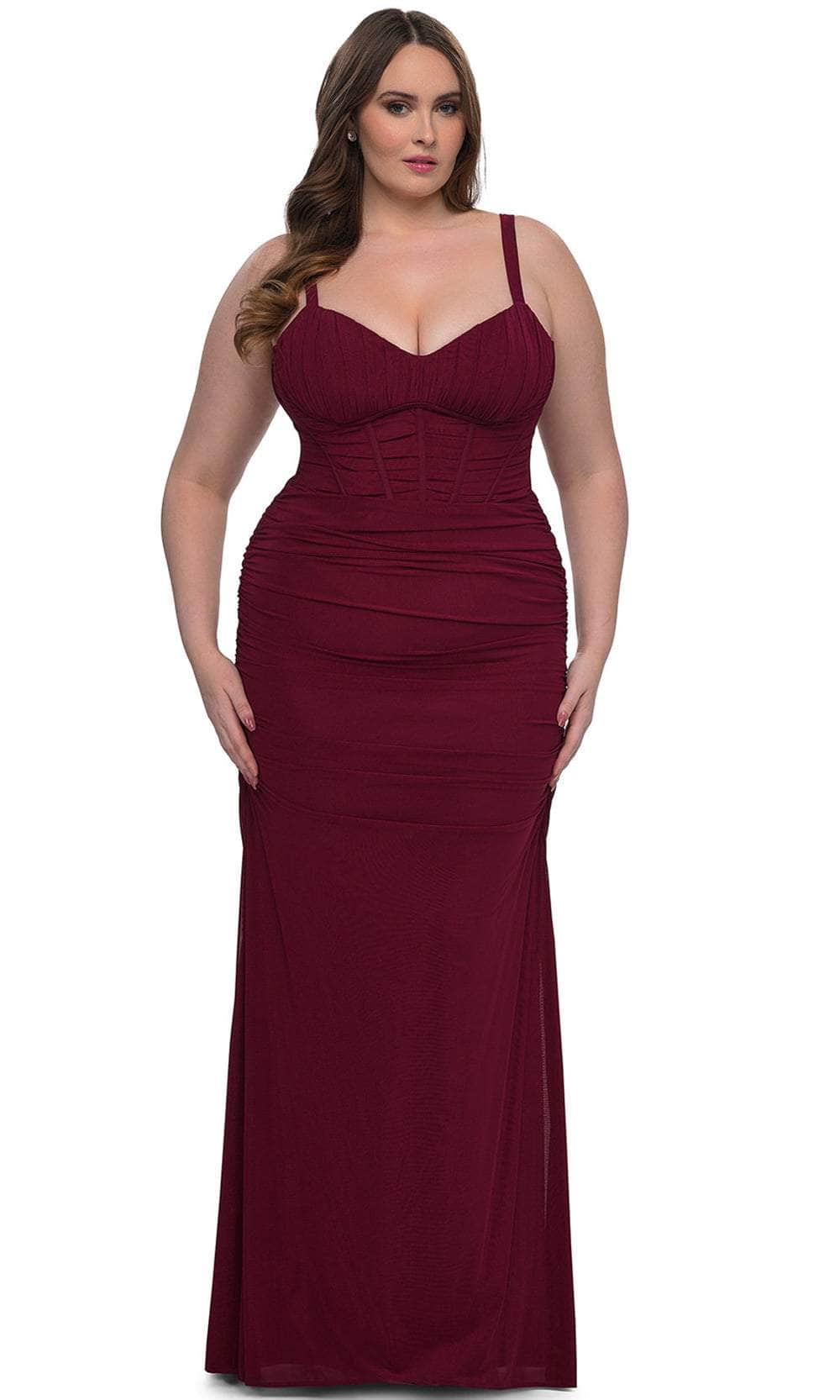 La Femme 32402 - Net Jersey Ruching Evening Dress Special Occasion Dress