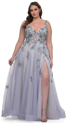 La Femme 32412 Lace A-Line Gown