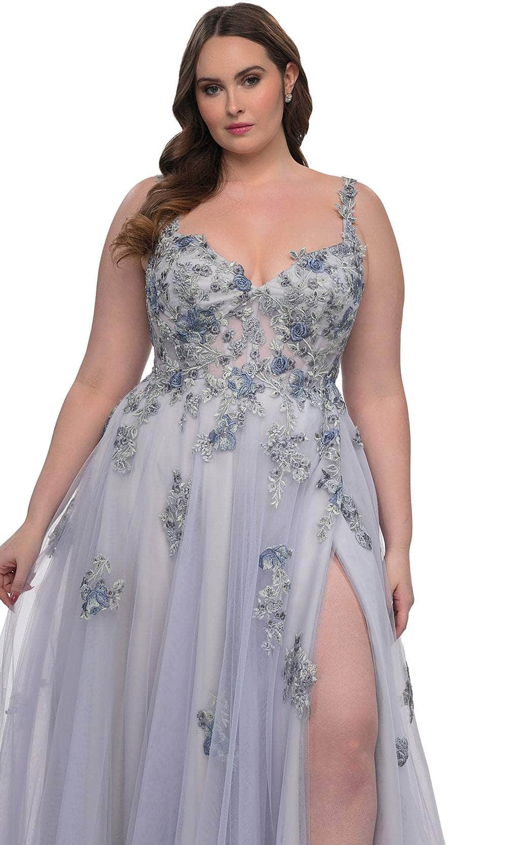 La Femme 32412 Lace A-Line Gown