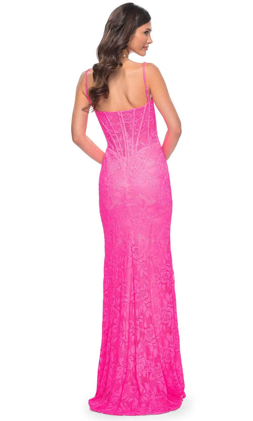 La Femme 32423 Lace Spaghetti Strap Prom Dress