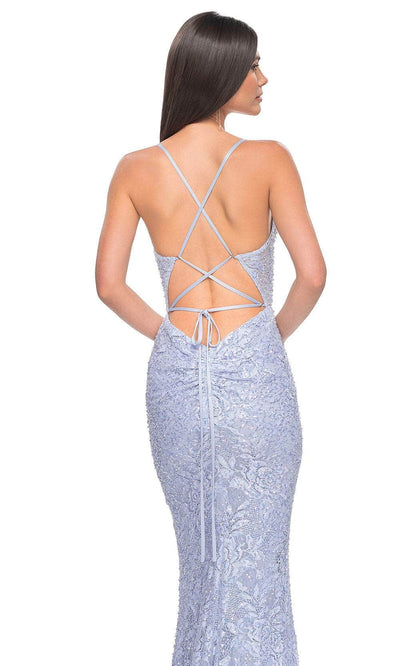 La Femme 32434 Allover Lace Sleeveless Prom Gown