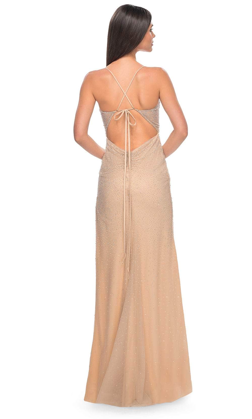 La Femme 32435 Rhinestone Embellished Bustier-Style Top Prom Gown