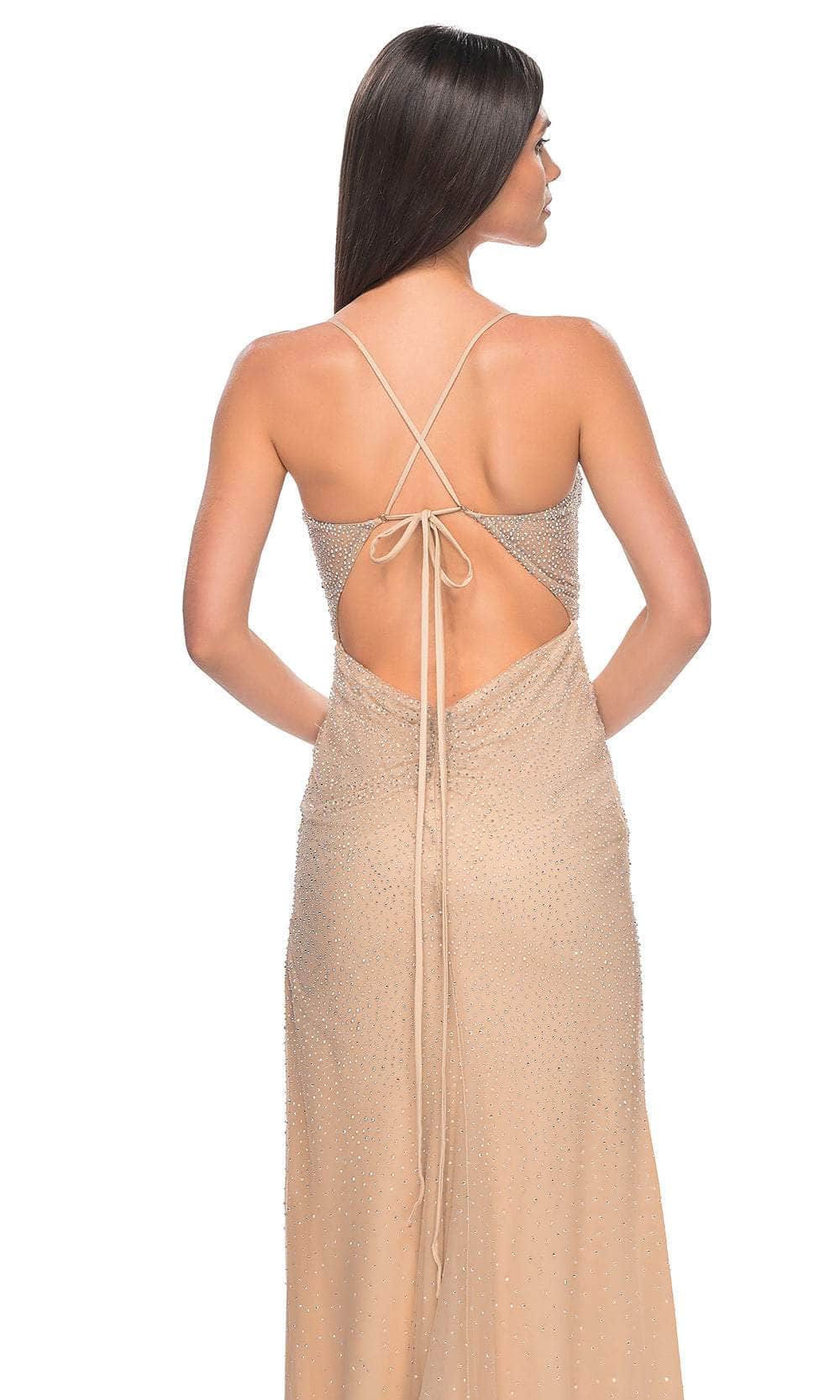 La Femme 32435 Rhinestone Embellished Bustier-Style Top Prom Gown