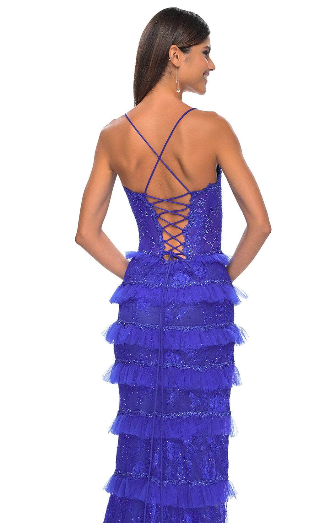 La Femme 32442 Embellished Sleeveless Tiered Skirt Prom Gown