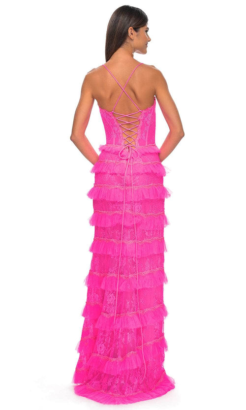 La Femme 32442 Embellished Sleeveless Tiered Skirt Prom Gown