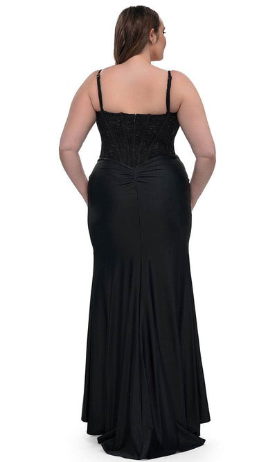 La Femme 32449 Illusion Lace Corset Gown