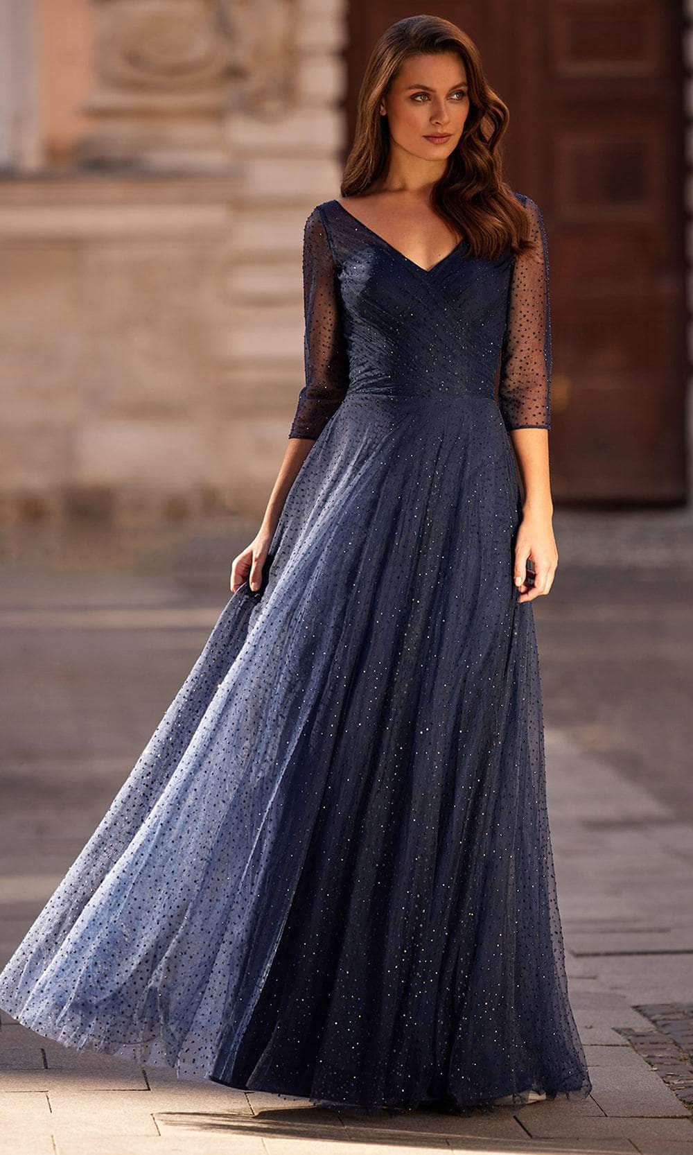 La Femme 32460 - Cap Sleeve A-Line Evening Gown Special Occasion Dress