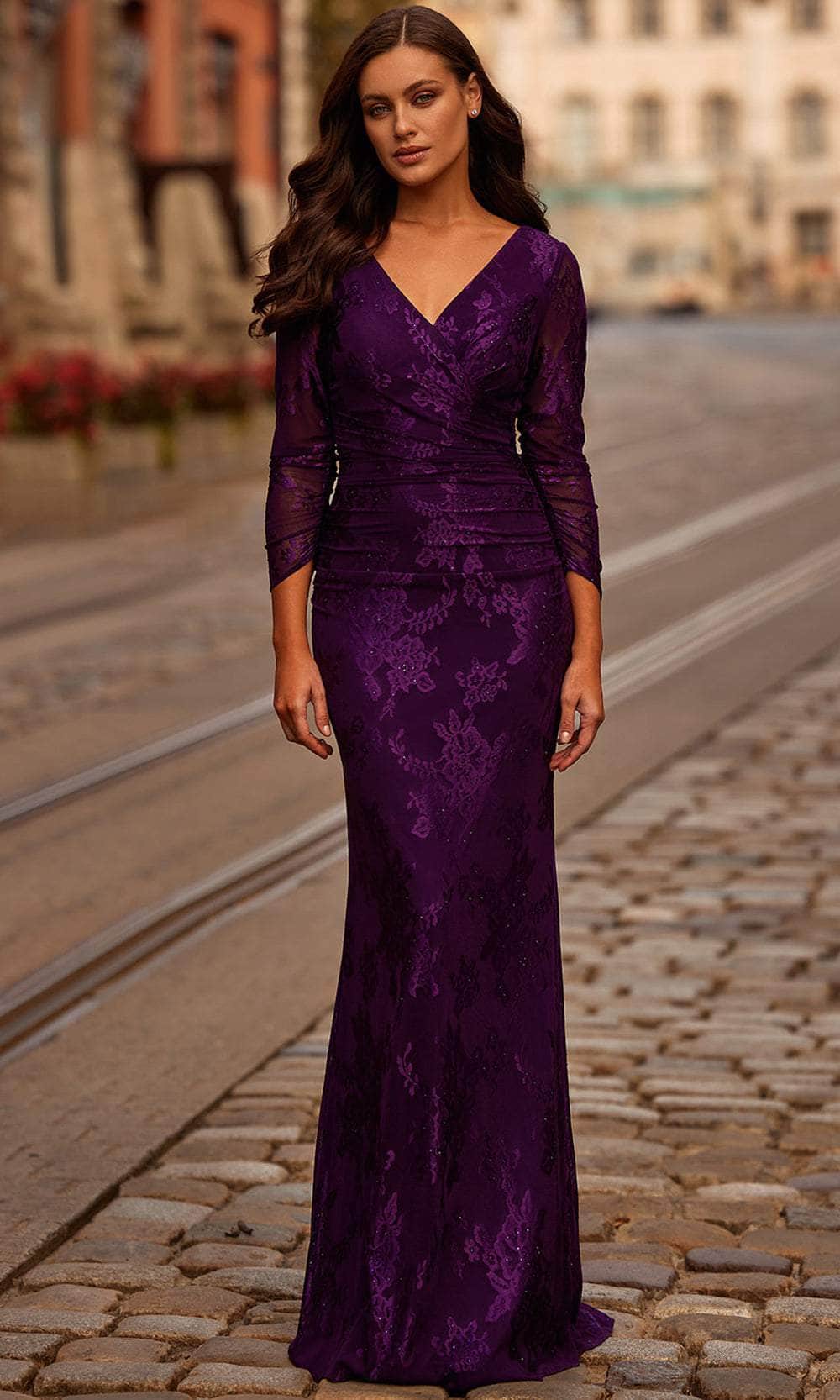 La Femme 32491 - Lace Bodice Evening Gown Special Occasion Dress