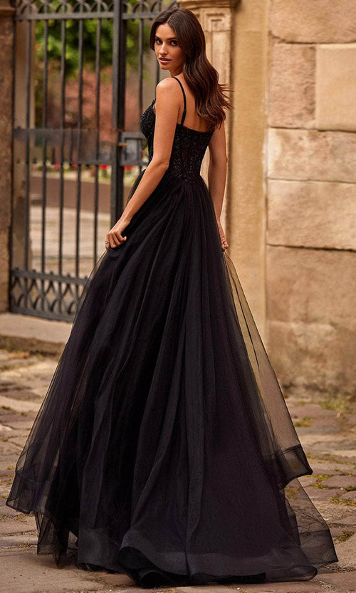 La Femme 32594 Illusion Lace A-Line Prom Gown