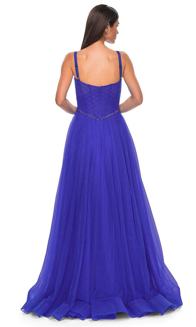 La Femme 32656 Rhinestone Tulle Sleeveless Prom Gown