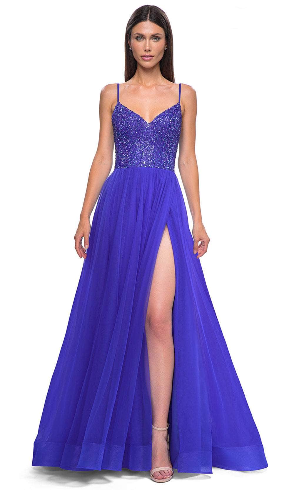 La Femme 32668 - Rhinestone Embellished A-Line Prom Gown Special Occasion Dress