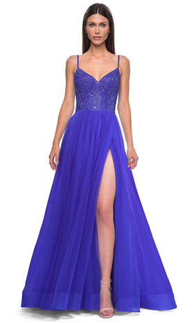La Femme 32668 Rhinestone Embellished A-Line Prom Gown