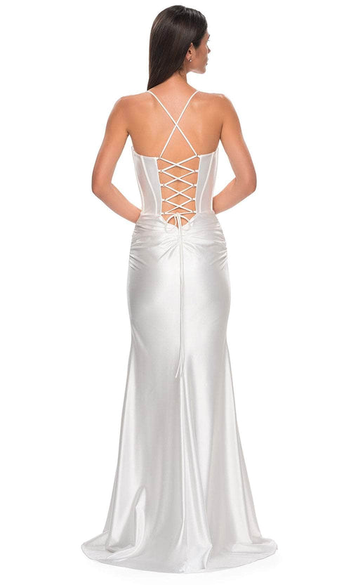 La Femme 32683 Sleeveless Jersey Tie-Back Prom Gown