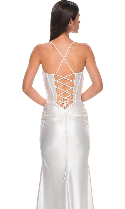 La Femme 32683 Sleeveless Jersey Tie-Back Prom Gown