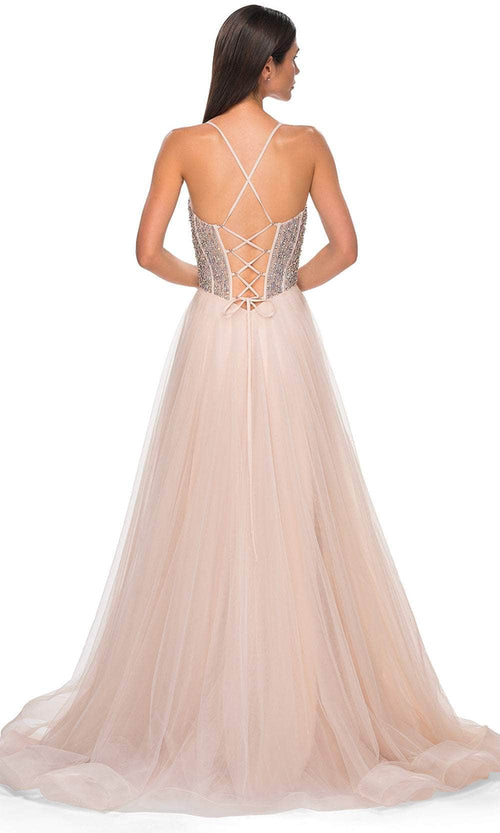 La Femme 32703 Rhinestone Beaded A-Line Prom Gown