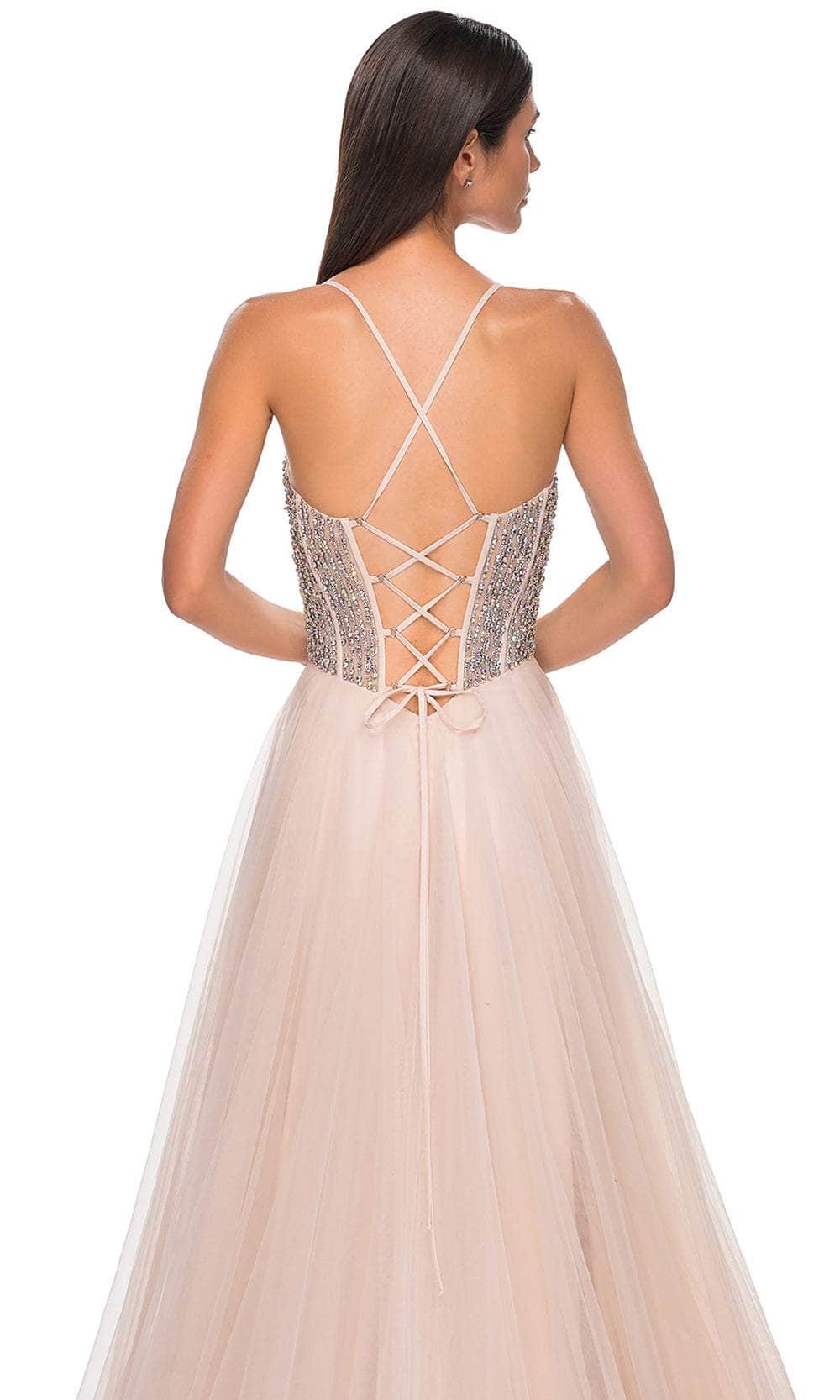 La Femme 32703 Rhinestone Beaded A-Line Prom Gown