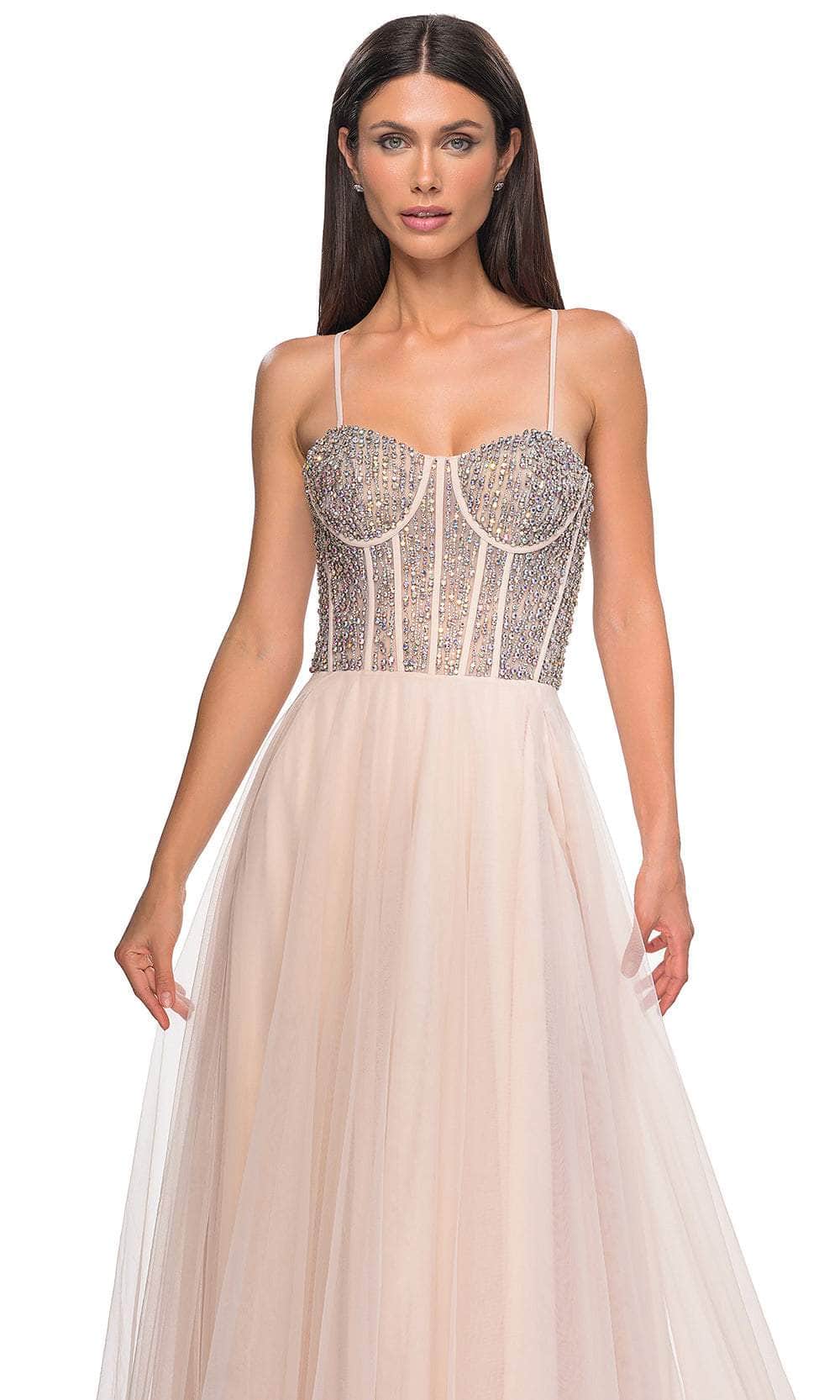 La Femme 32703 Rhinestone Beaded A-Line Prom Gown
