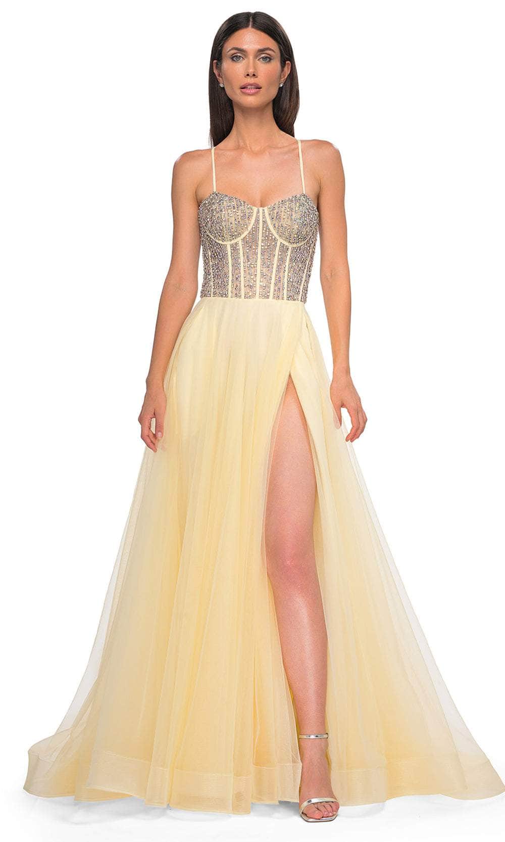 La Femme 32703 Rhinestone Beaded A-Line Prom Gown