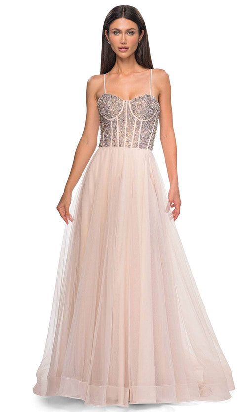 La Femme 32703 - Rhinestone Beaded A-Line Prom Gown Special Occasion Dress