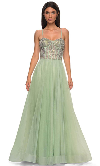 La Femme 32703 Rhinestone Beaded A-Line Prom Gown