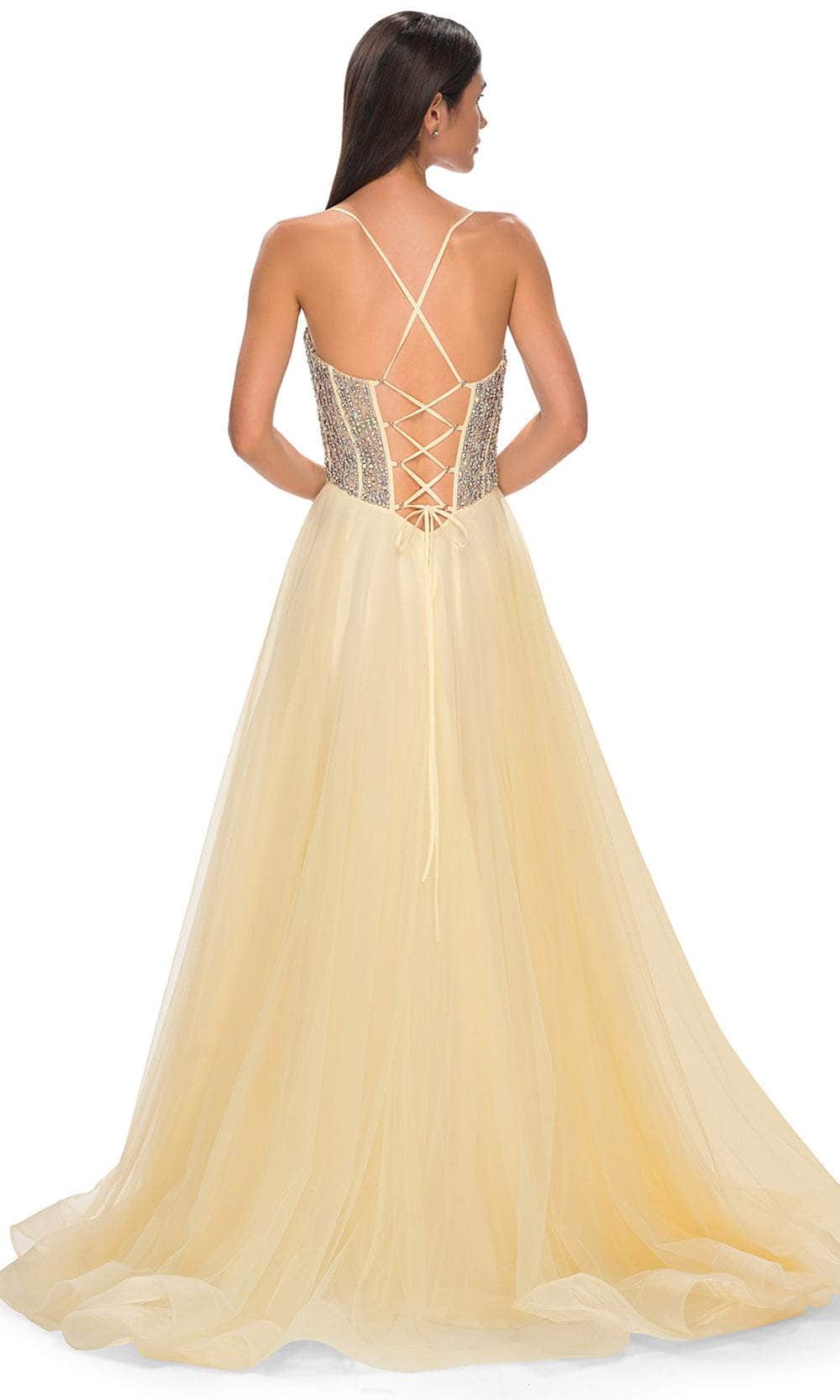 La Femme 32703 Rhinestone Beaded A-Line Prom Gown