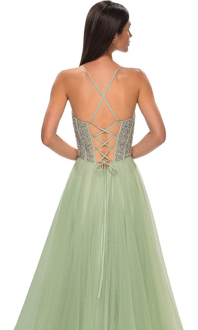 La Femme 32703 Rhinestone Beaded A-Line Prom Gown