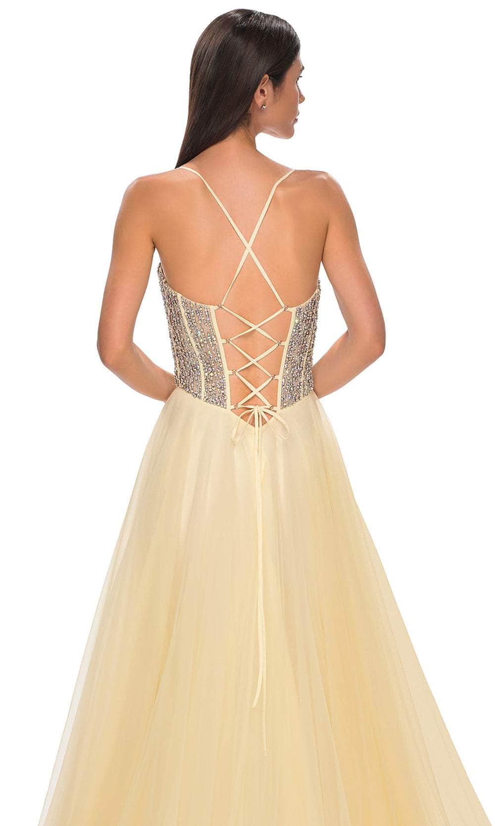 La Femme 32703 Rhinestone Beaded A-Line Prom Gown