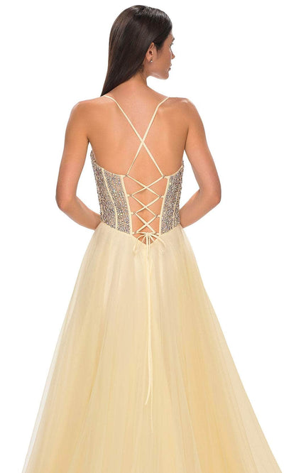 La Femme 32703 Rhinestone Beaded A-Line Prom Gown