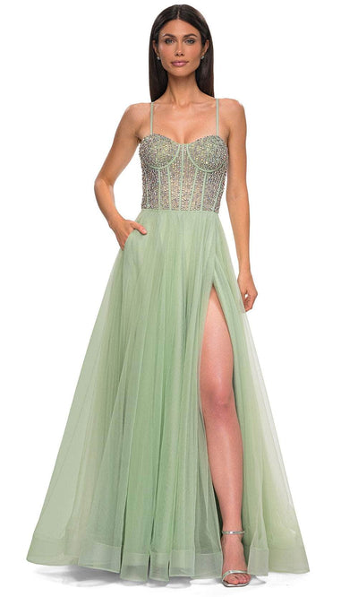 La Femme 32703 - Rhinestone Beaded A-Line Prom Gown Special Occasion Dress