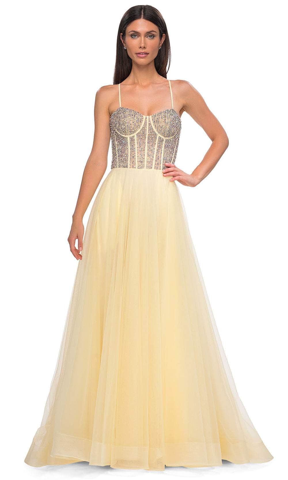 La Femme 32703 - Rhinestone Beaded A-Line Prom Gown Special Occasion Dress